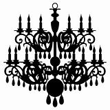 Vector chandelier silhouette
