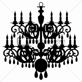 Vector chandelier silhouette