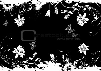 Grunge Floral Background