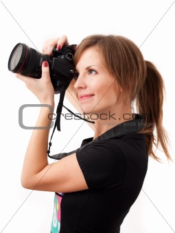Young woman photographer