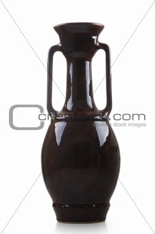 Old brown vase