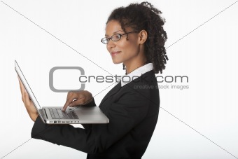 Young Businesswoman Using Laptop