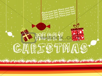 background with hanging xmas object