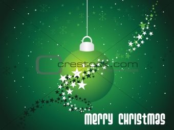 background with isolated hanging christmas ball