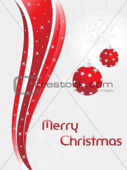 stripes background with hanging xmas ball