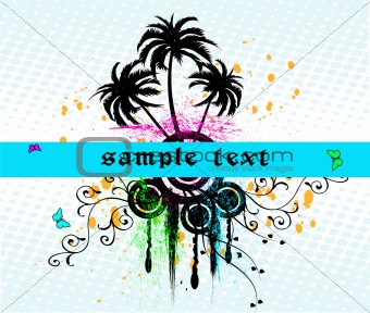 Abstract background with frame - vector