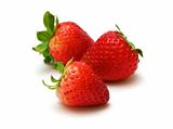 three strawberries