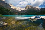Aluminum canoe and a boat