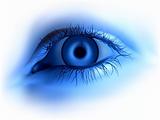 Blue human eye