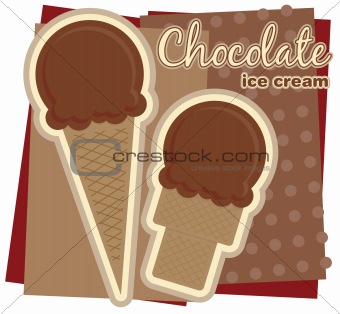 Chocolate Ice Cream Illustration