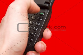 Pressing the telephone's OK button