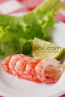 Shrimp with garnish