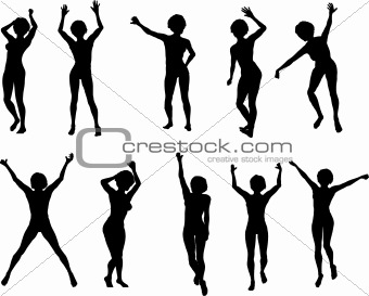 10 Action Poses in vector format