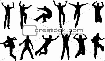 12 Male Jumping Poses