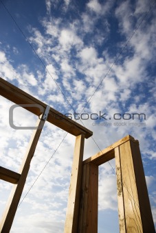 Frame wooden structure.