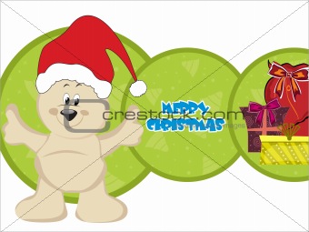 xmas background with colorful gift bag