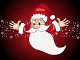 background with flying santa claus