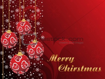 background with decorated hanging ball