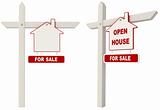 real estate signpost -open house