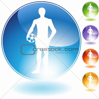 Soccer Guy Crystal Icon