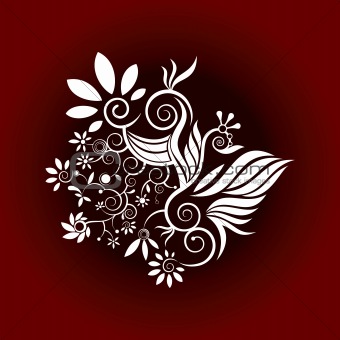 organic decorative flower vector background
