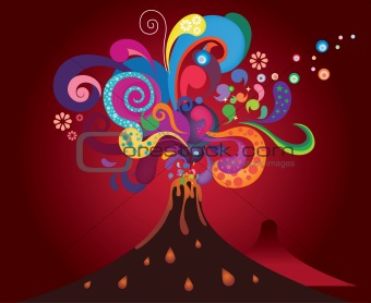 Colorful volcanic abstract