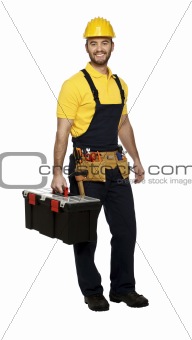 man at work with toolbox