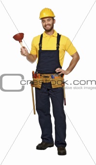 plumber ready for work