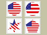 vector usa flag stamp

