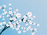 illustration of spring bloom branch