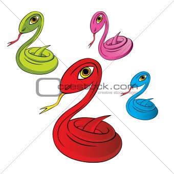 snake hand drawing vector