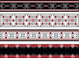 Four Valentine Vector Borders With Gingham Trims