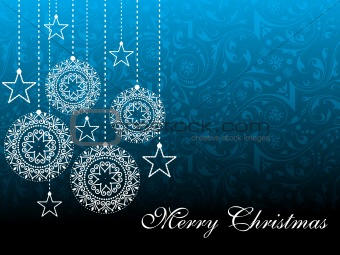 artwork background with hanging xmas object