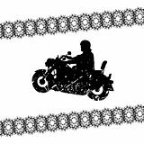 Biker grunge silhouette for your design