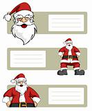 Christmas series: Santa Claus character with blank lables