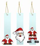 Christmas series: Santa Claus character in hanging lables