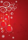 Abstract Christmas and New Year's background with snowflakes, st
