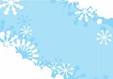 Blue winter background with snowflakes 