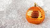 Christmas holiday decoration with gold ball