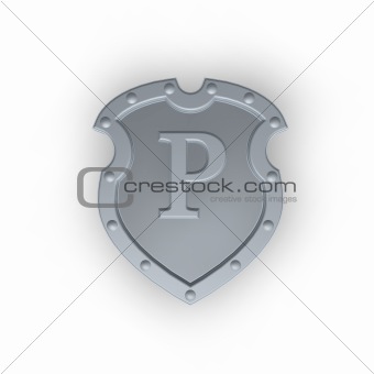 shield with letter P