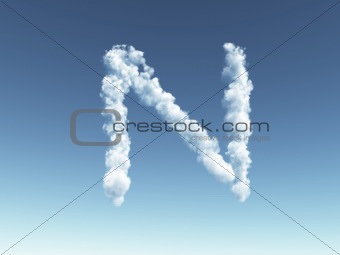cloudy letter N