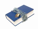 Book with a chain and lock