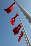 Red Turkish flags