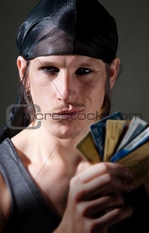 Thief with credit cards