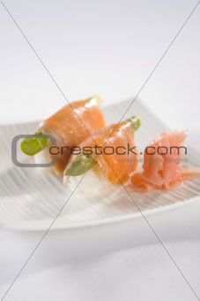 Salmon Sushi plate