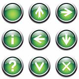 Green buttons with signs.