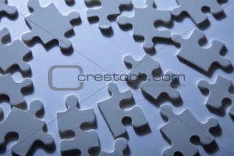 Jigsaw Pieces with Dramatic Light