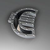 metal euro symbol