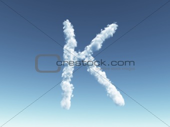 cloudy letter K