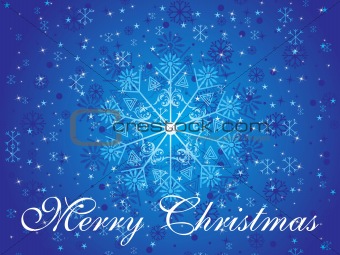 blue snowflake background for christmas